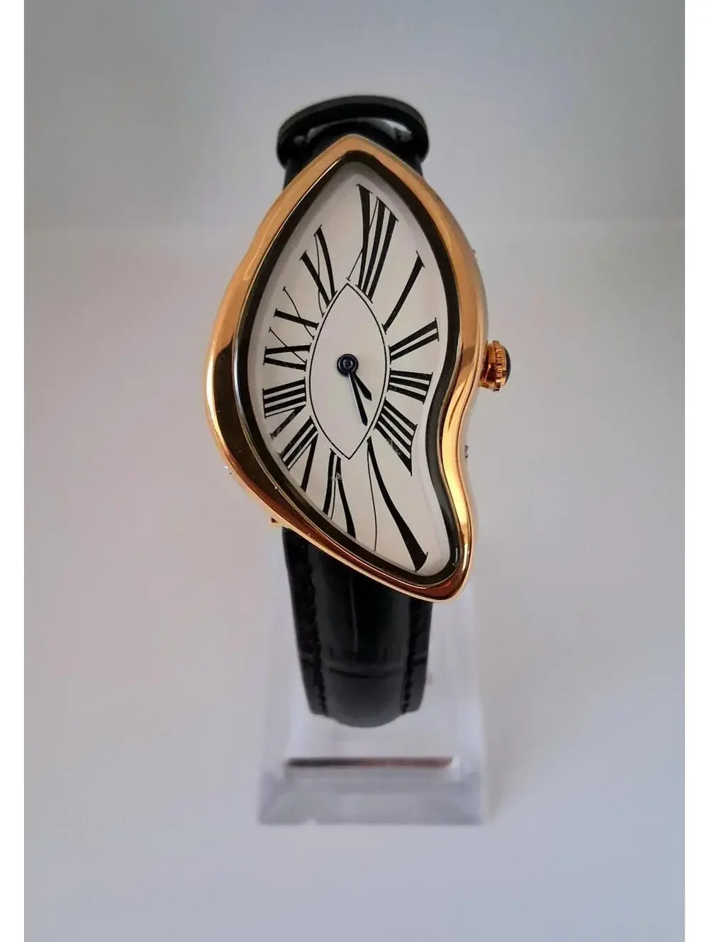 New Women's Abstract 'Crash Melt' Leather Fashion Watch‎